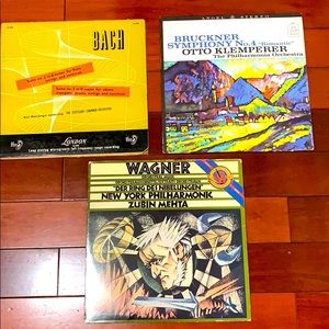 Bach, Bruckner symphony 4 and wagner vinyl records